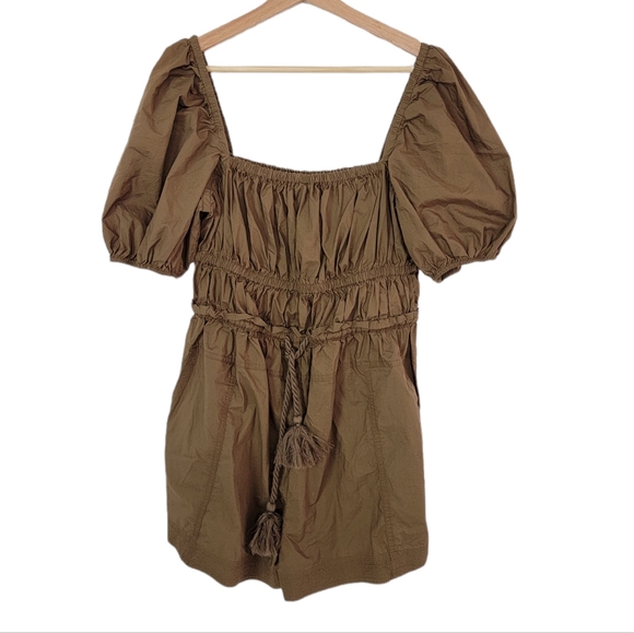 Ulla Johnson Alegria Poplin Playsuit Desert Palm New With Tags Size 12 - Picture 5 of 13